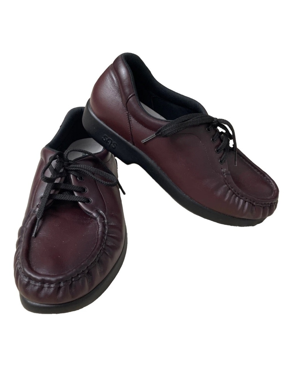 SAS Shoes Women’s 10 WIDE Take Time Oxford Burgundy Lace Up Comfort Round Toe